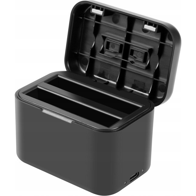 Charging case for batteries and memory cards PULUZ for Insta360 X4 (black) (068236)