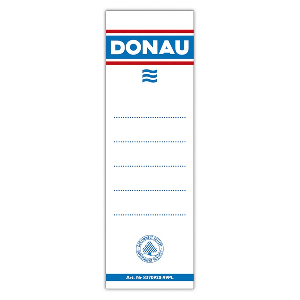 Donau 48 x 153 mm Kétoldalas Cserecímke iratrendezőhöz (20 db / csomag)