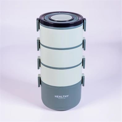 TOO műanyag ételhordó 15×15×33cm zöld (KT-114-GR) (KT-114-GR)