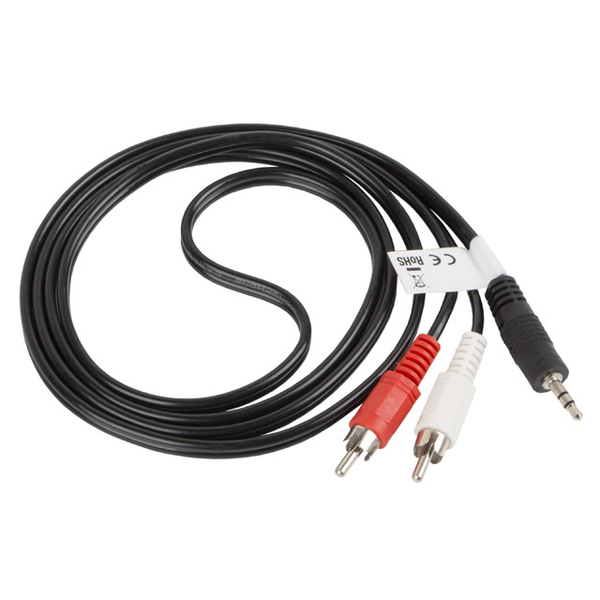 Kabel Lanberg CA-MJRC-10CC-0015-BK minijack (3,5 mm) - 2x RCA (cinch) 1,5 m