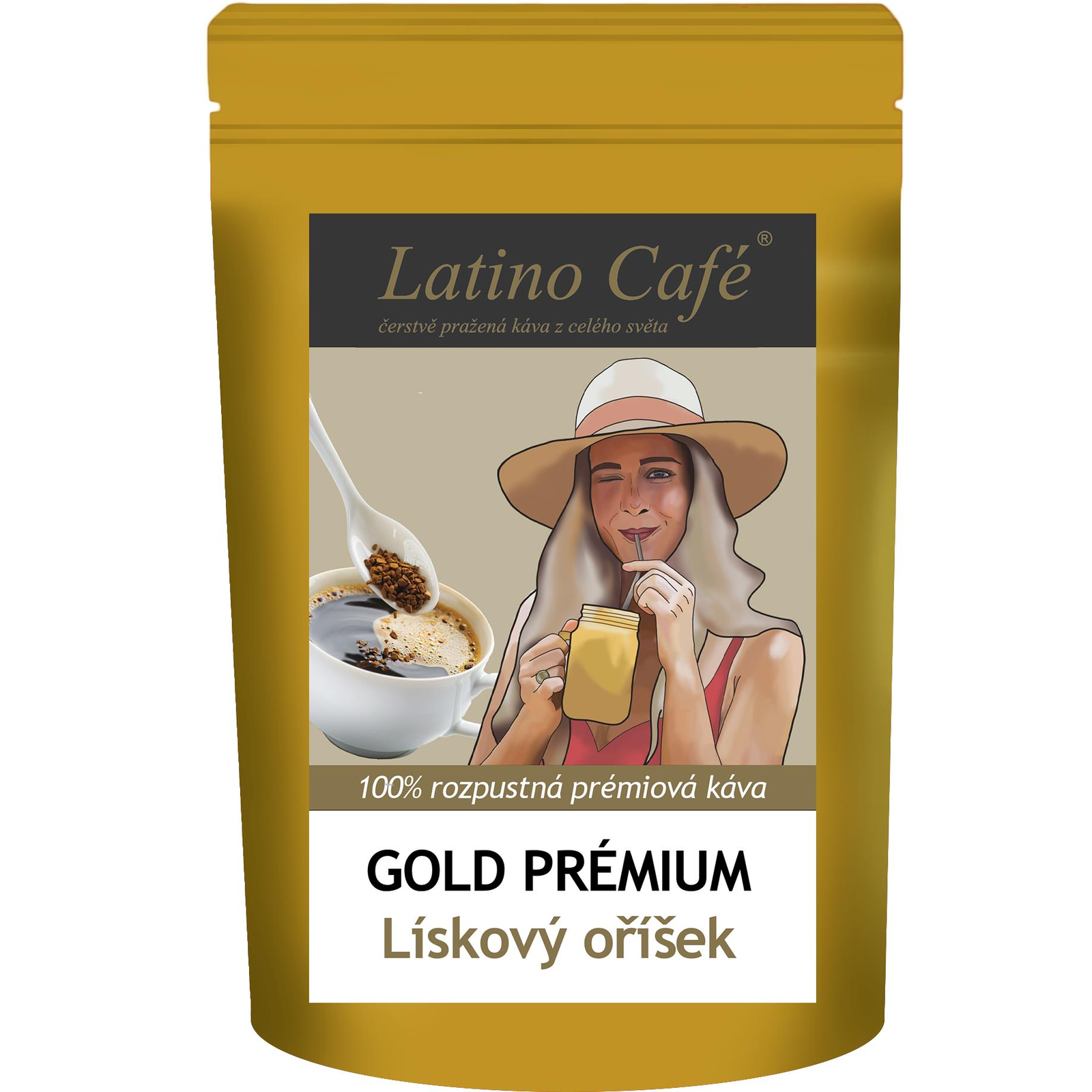 Latino Café Instant Gold Hazelnut, variant Gold instant 1 kg (00291)
