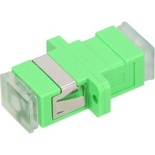 Adaptador Extralink Sc/apc Sm Simplex Tapas Antipolvo Transparentes Verdes