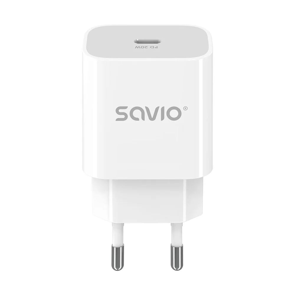 Savio LA-09 hálózati gyorstöltő USB-C 20W fehér (LA-09)
