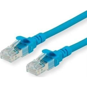  Roline ROLINE - Patch- Cable - RJ- 45 (M) to RJ- 45 (M) - 30 cm - SFTP, PiMF - CAT 6 - halogen free, shaped, stranded - blue (21.15.2955)