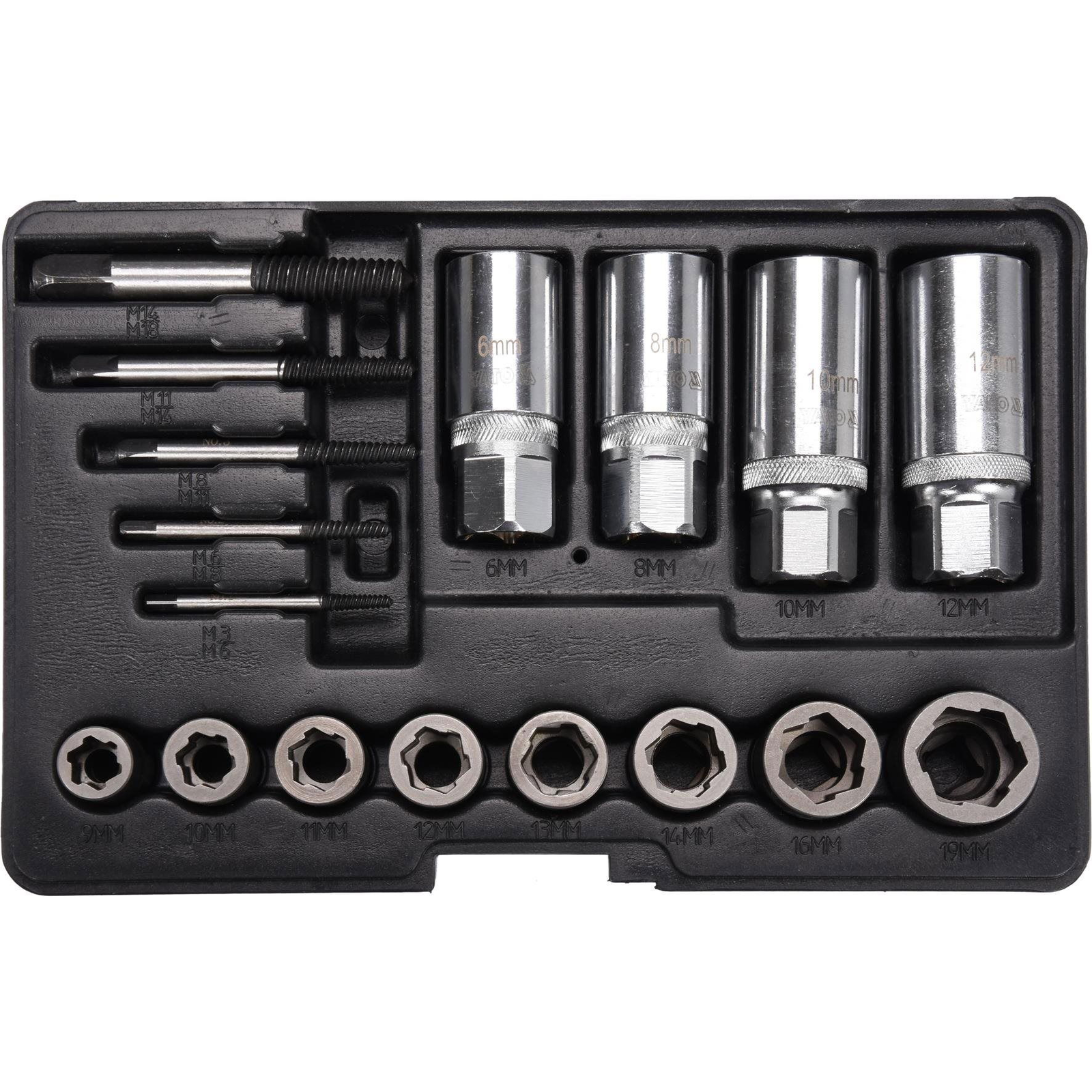 Yato csavarkiszedő és dugókulcs készlet, 17db (5906083042775)