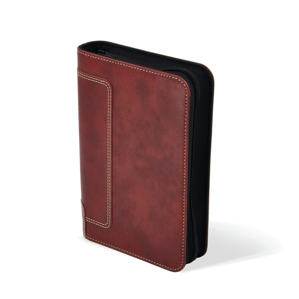 Kalendart Saturnus M227 műbőr barna gyűrűs kalendárium (26SM227-001)