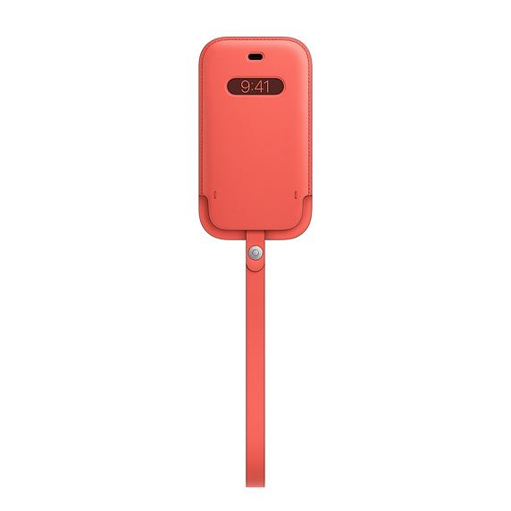 Калъф Apple Leather Sleeve with MagSafe за iPhone 12 mini, Pink Citrus