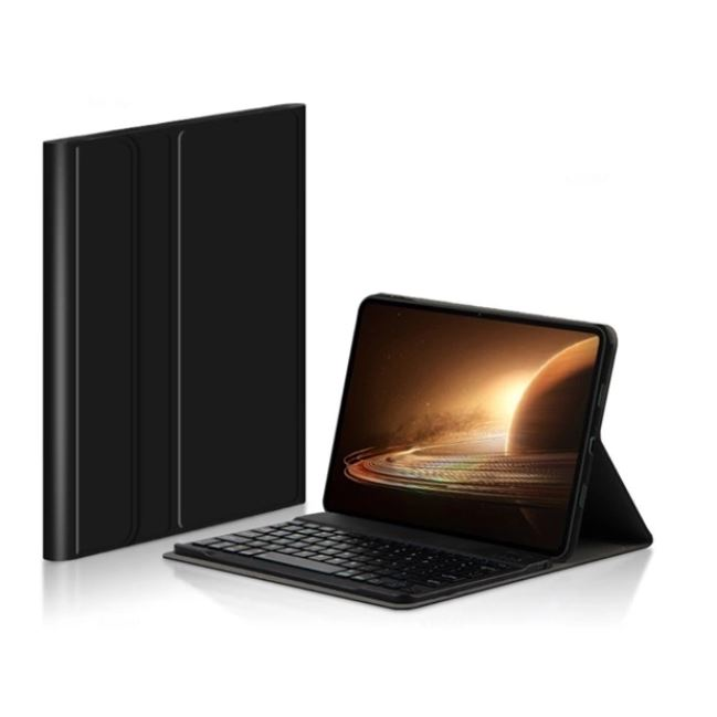 Gigapack OnePlus Pad bőr hatású QWERTY, angol nyelvű tablet tok fekete (GP-143631) (GP-143631)