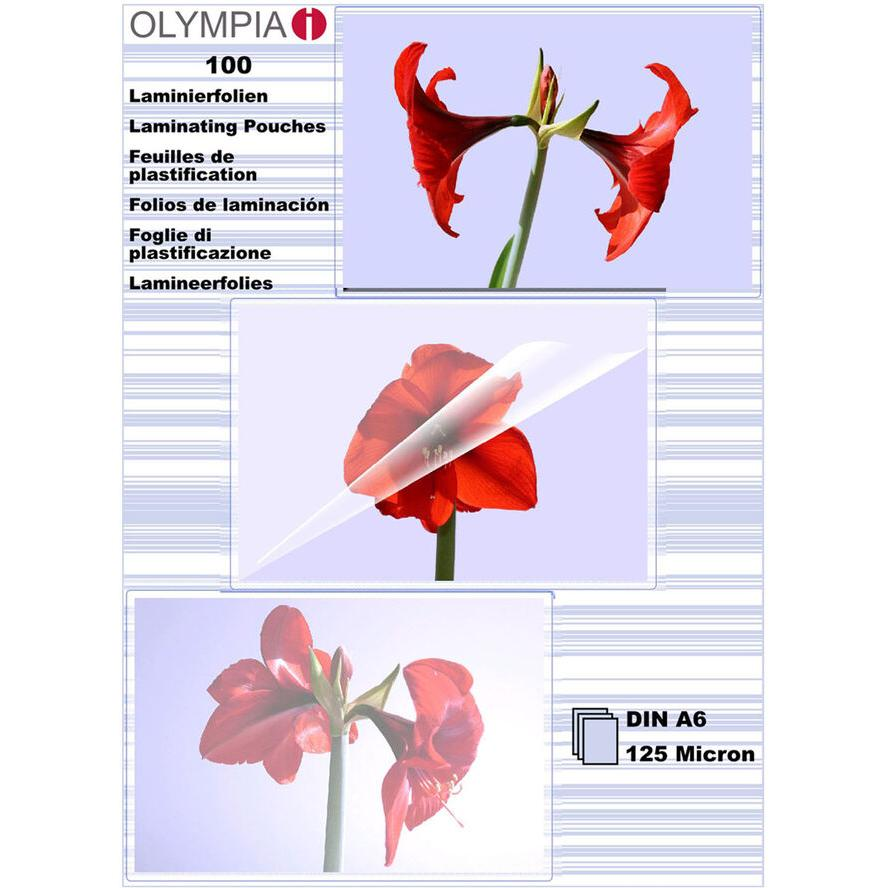 Olympia 125 micron A6 lamináló fólia (100 db / csomag) (9178)