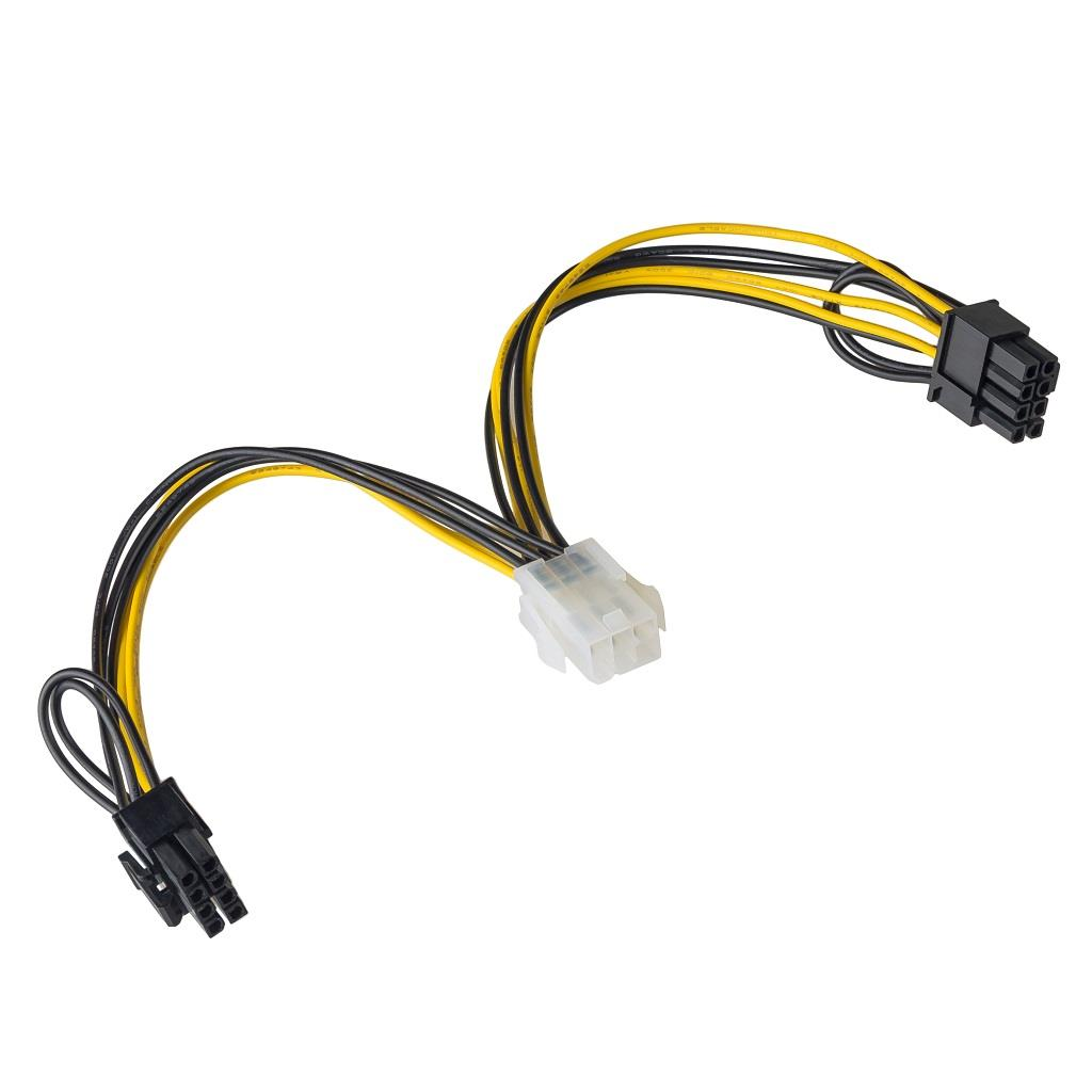 Akyga AK-CA-55 PCIe - 2x 6+2pin PCIe (anya - anya) kábel 0.15m (AK-CA-55)
