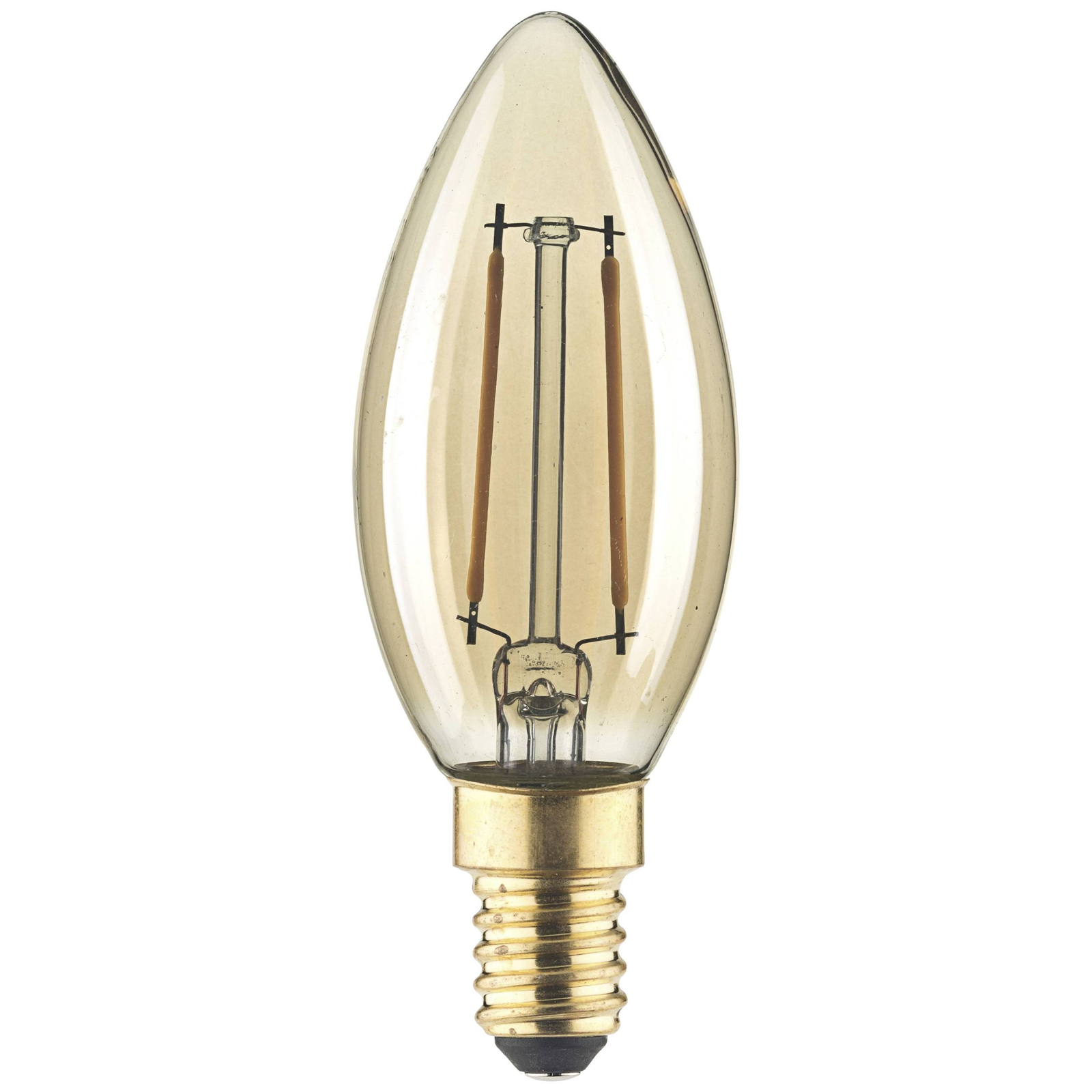 LightMe LED fényforrás gyertya forma E14 2.5W borostyán (LM85051) (LM85051)