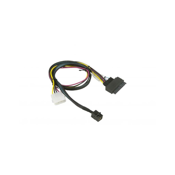 Supermicro Mini SAS HD to PCIe SFF-8639 w/ Power, 55CM, 45CM