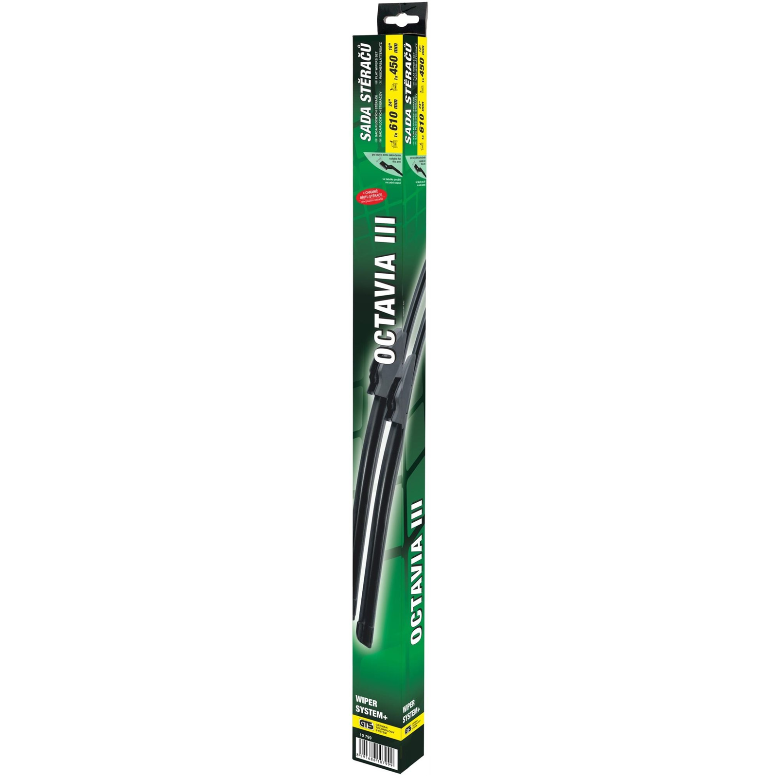 COMPASS FLAT SET 610+450mm GREEN OCT III (8591686107999)