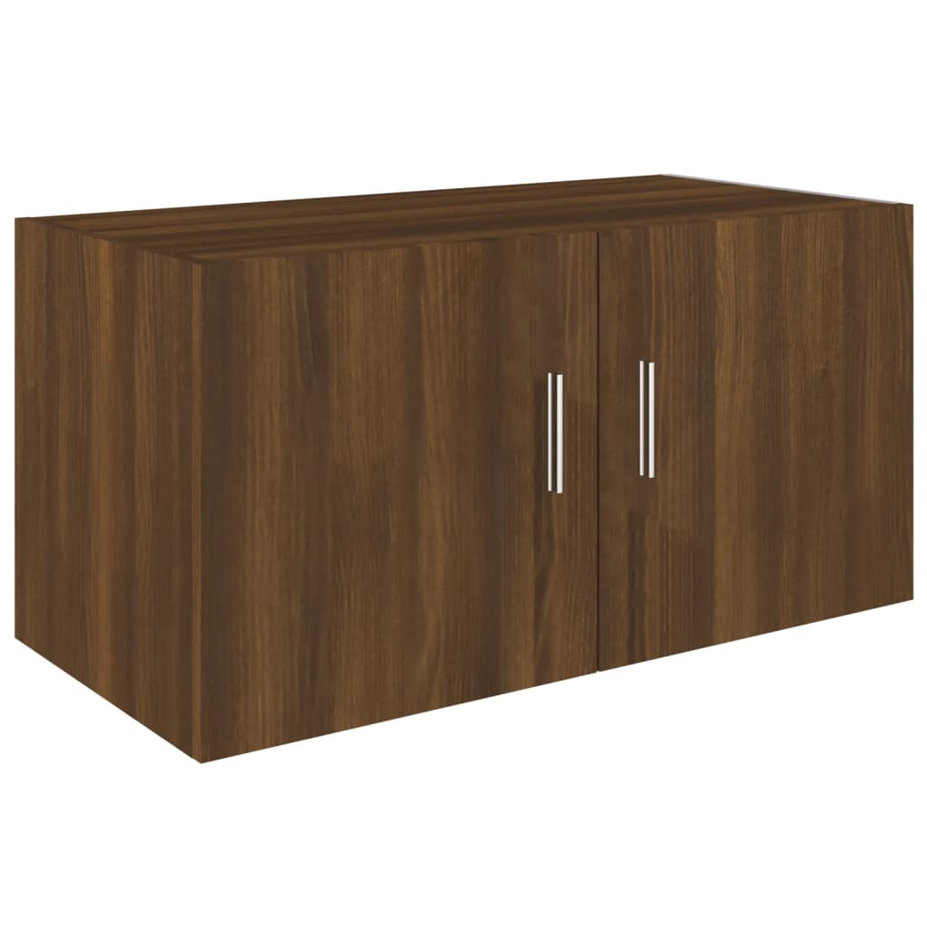 barna tölgy színű szerelt fa faliszekrény 80 x 39 x 40 cm (815515)