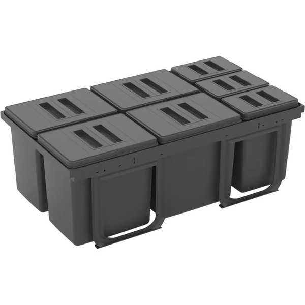 EKOTECH - Beépíthető hulladékgyűjtő JAZZ 90     4x12 liter+3x5 liter