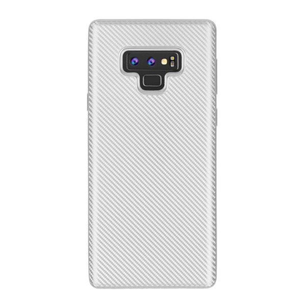 Szilikon telefonvédő (karbon minta) EZÜST [Samsung Galaxy Note 9 (SM-N960F)] (5996457790692)
