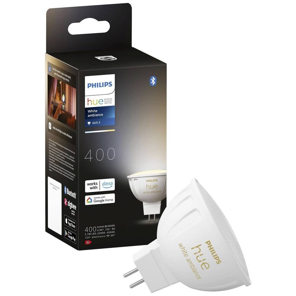 Philips Hue White ambience 8719514491342 intelligens fényerő szabályozás Intelligens izzó Bluetooth/Zigbee Fehér 5,1 W (8719514491342)