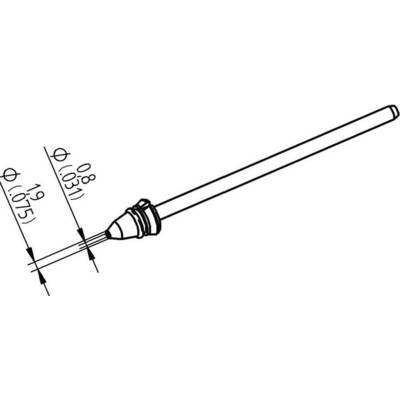 Ersa 0742ED0819H/SB Kiforrasztó hegy Kúpos Csúcs hossza 79.25 mm Tartalom, tartalmi egységek rendelésenként 1 db (0742ED0819H/SB)