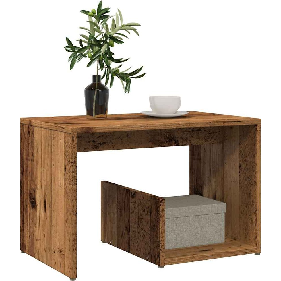 Oldalasztal Régi fa 59x36x38 cm Gépelt fa (856540)