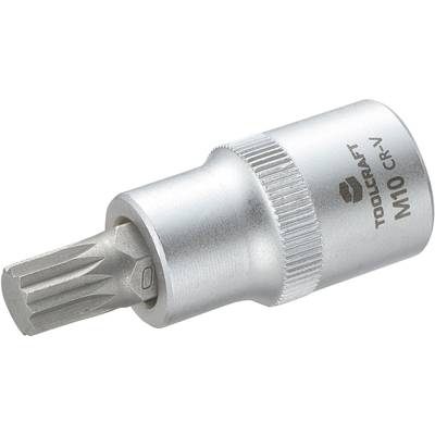 Dugókulcs betét 12,5 mm (1/2), sokfogú bittel M10, hossz: 55 mm, TOOLCRAFT (816088)