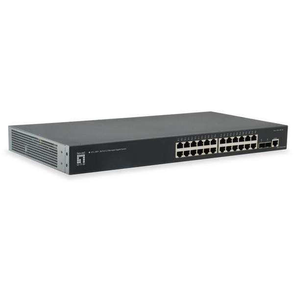LevelOne GTL-2661 netværksswitch Administreret L2 Gigabit Ethernet (10/100/1000) Sort