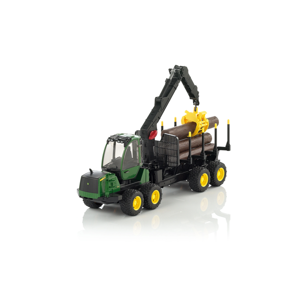 Bruder John Deere 1210E traktor rönkrakodóval Zöld