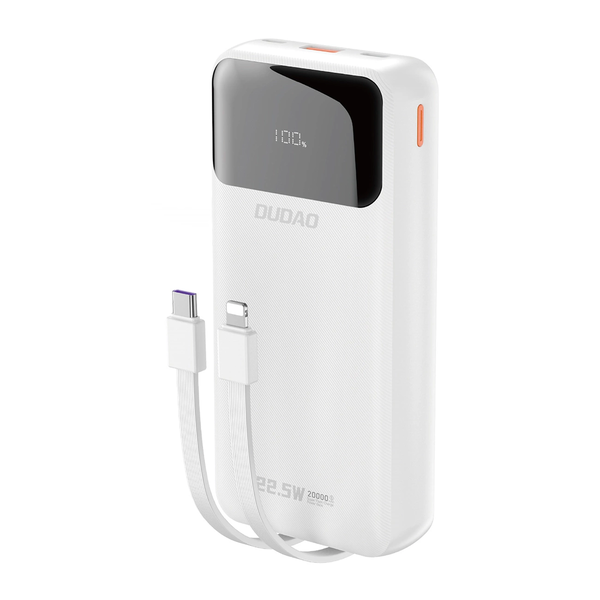 Dudao K15Pro Power Bank 20000 mAh 22,5 W alb