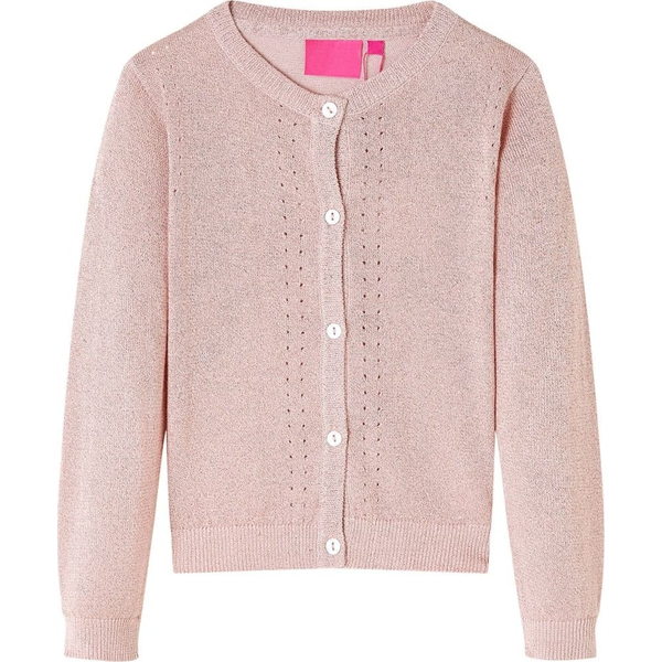 Gyerek kardigán kötött puha rózsaszín 92