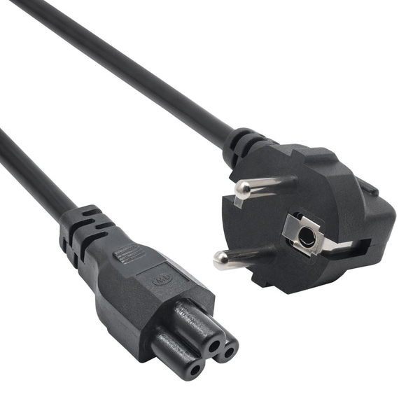 Napájecí kabel pro notebook Akyga AK-NB-08C čtyřlístek CU CEE 7/7/IEC C5