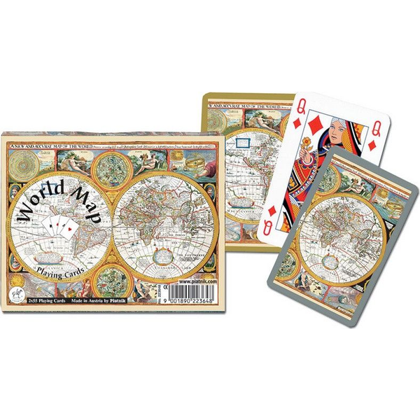 Piatnik Karty 2 talie - World Map (96963)