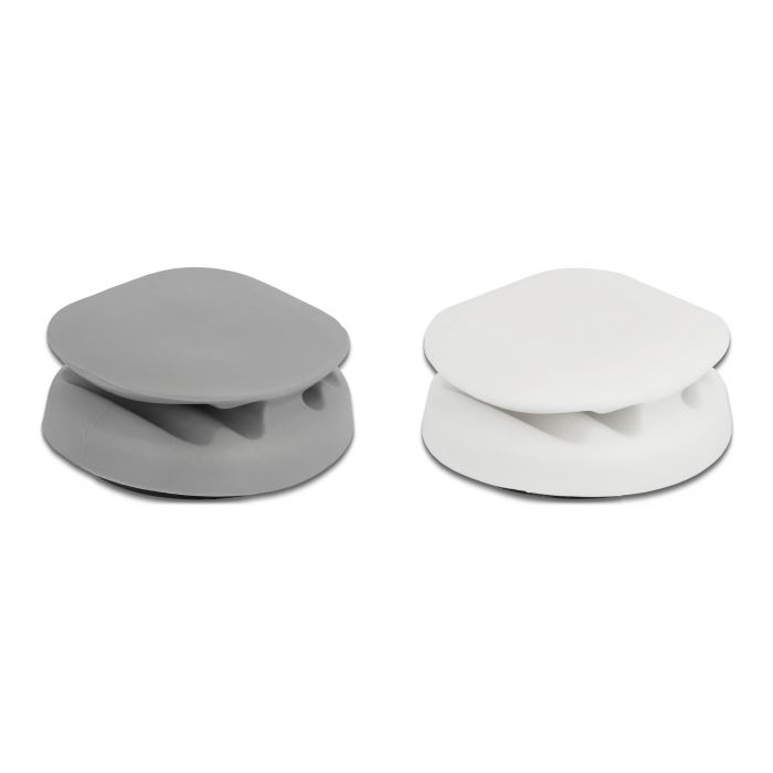 Delock Kábeltartó három kábelrendezővel öntapadós 2db (18338) (delock18338)