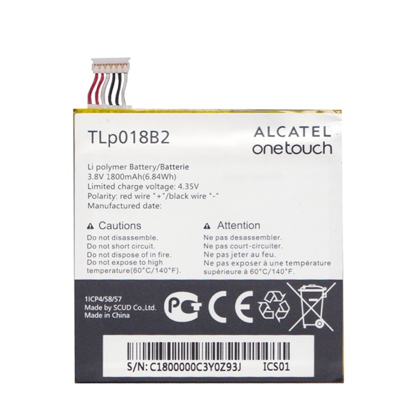 Alcatel akku 1800mAh LI-Polymer  Idol (OT-6030D) "Gigapack csomagolás" (TLP018B2 / TLP018B4 / CAC18000)