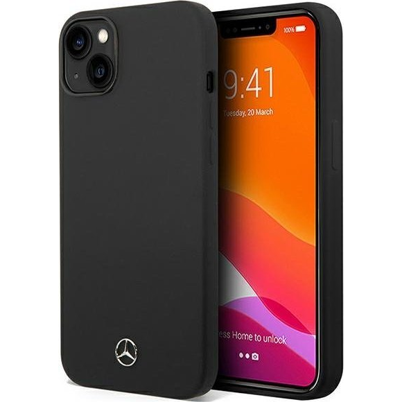 Mercedes Liquid Apple iPhone 14 Plus szilikon tok, fekete (MEHCP14MSILBK)