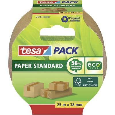 Tesa STANDARD ecoLogo® (58293) Csomagolószalag Barna (H x Sz) 25 m x 38 mm 1 db (58293)