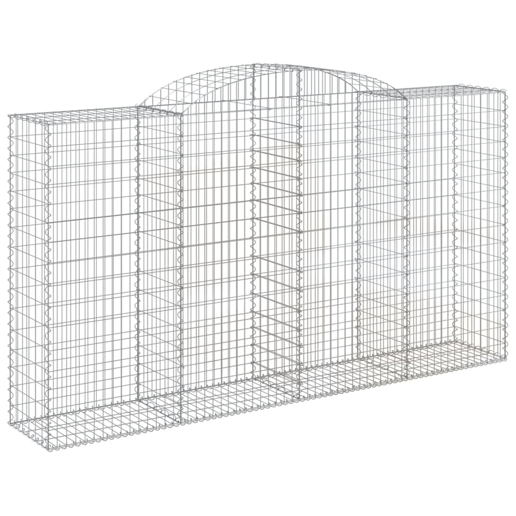 íves horganyzott vas gabion kosár 300 x 50 x 160/180 cm (153518)