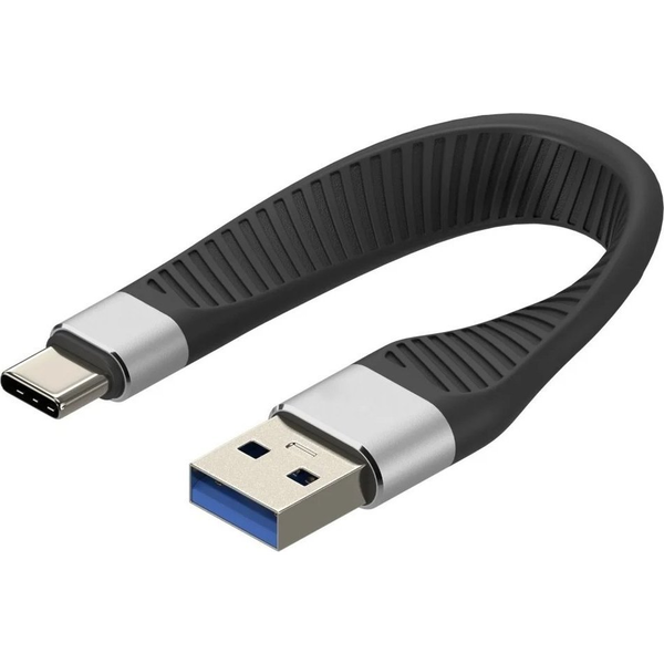 Techly ICOC-USBC-FL-U322 cavo USB USB 3.2 Gen 2 (3.1 Gen 2) 0,12 m Nero