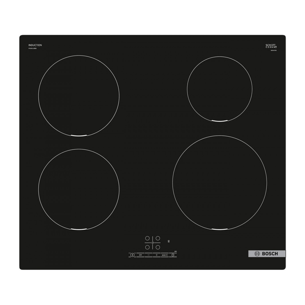 Bosch Serie 4 PUE611BB6E kogeplade Sort Indbygget 59.2 cm Zone induktionskogeplade 4 zone(s)