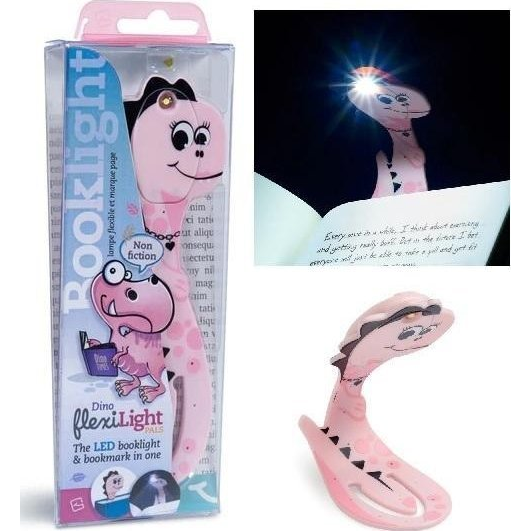  Thinking Gifts Flexilight Pals Dinosaur Pink - Lampka do książki