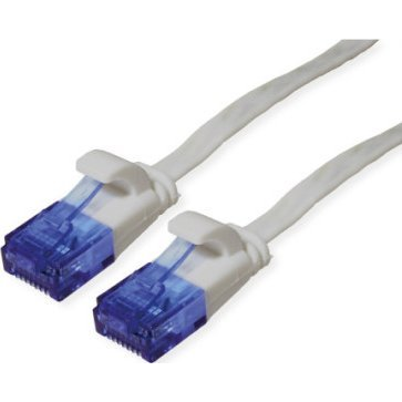 Síťový kabel LAN UTP kat. 6A velmi plochý šedý 0,5 m