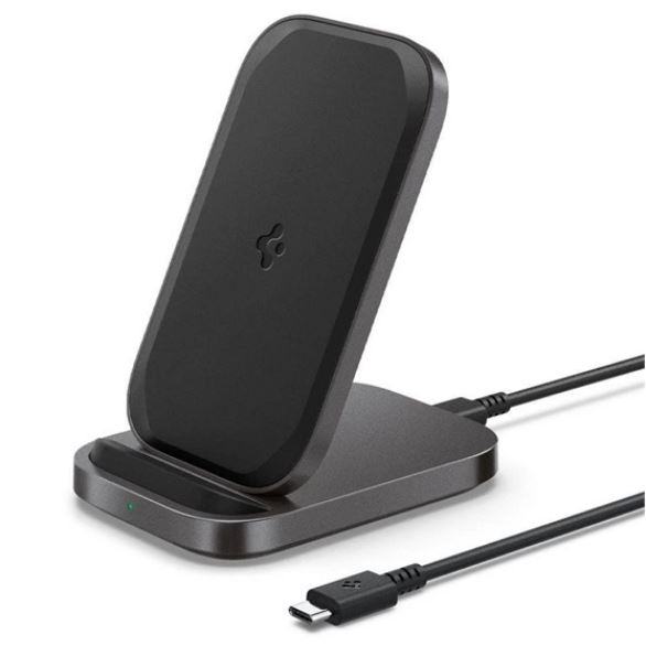 SPIGEN PF2102 ARCFIELD asztali töltőállvány (15W, wireless, gyorstöltő) fekete (ACH06254) (ACH06254)
