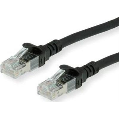 Roline 21.15.2750 RJ45 omrežni kabel\, Patch kabel CAT 6a U/UTP 0.50 m črna  1 kos