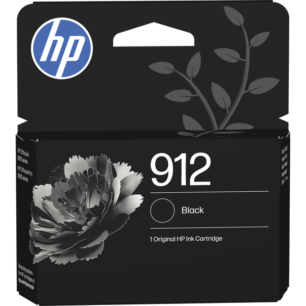 HP 912 Black Original Ink Cartridge blækpatron 1 stk Standard udbytte