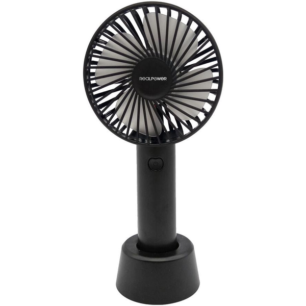 Ventilator mobil, RealPower, 3 trepte de viteza, Negru