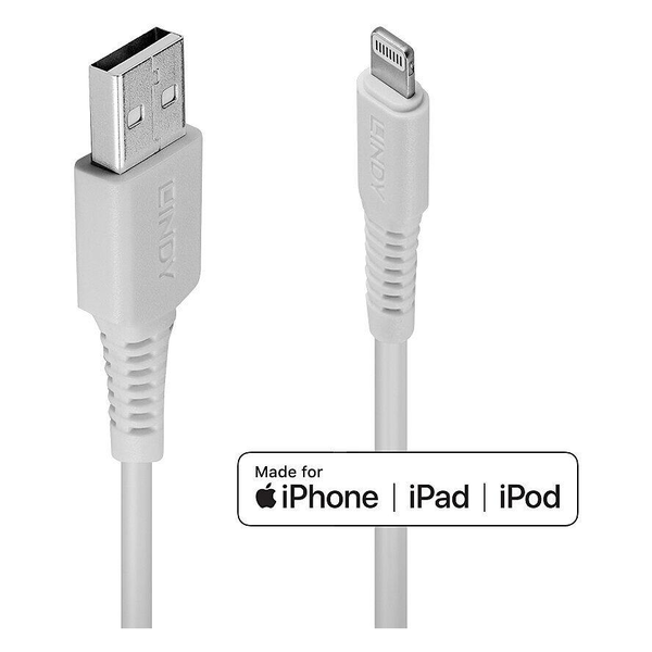 Lindy 31326 Lightning kabel 1 m Hvid