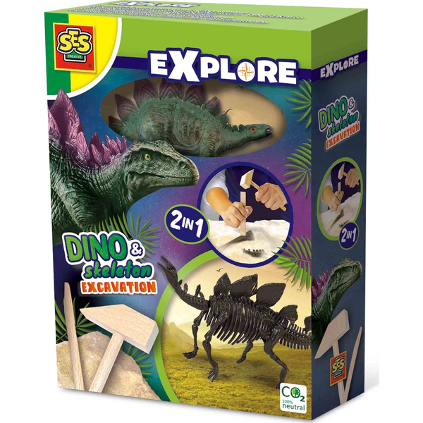 SES Creative Explore Dino and skeleton excavation 2 in 1 - Stegosaurus