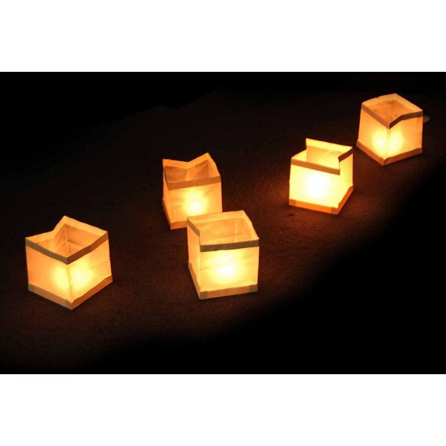 Mad Monkey Wasserlaternen 10 Stück 11x11x11cm weiß (2000005)