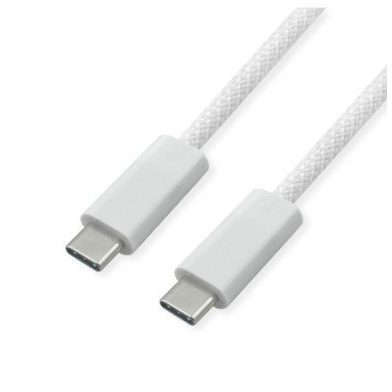 ROLINE USB4 Gen3x2 kábel, s Emark, C-C, M/M, 240W, biely, 1 m