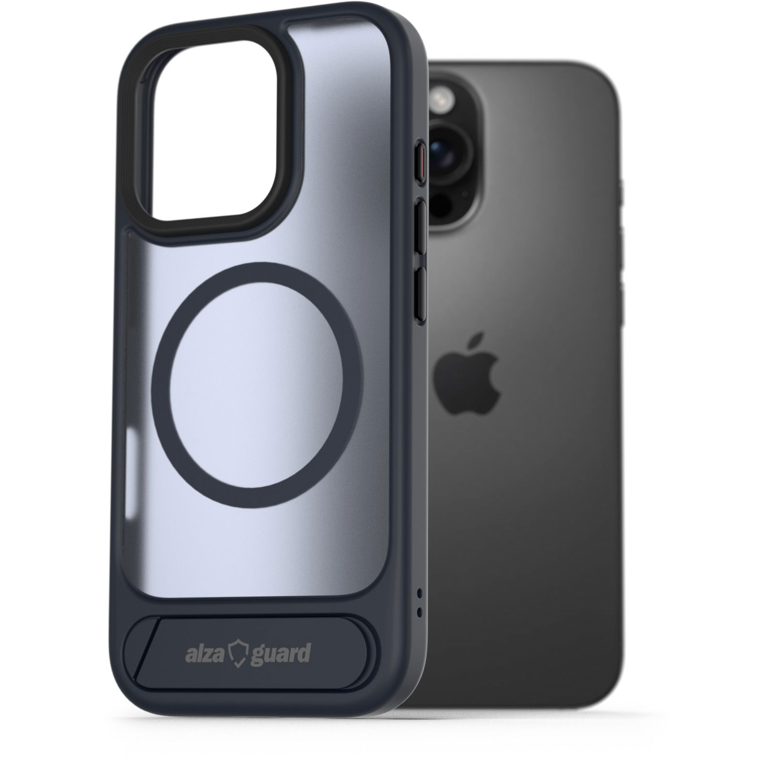 AlzaGuard Matte Case with Stand Compatible with MagSafe for iPhone 16 Pro Max sötétkék tok (AGD-PCH000114D)