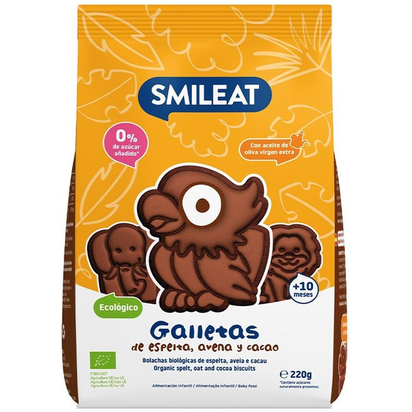 Galleta Espelta, Avena Y Cacao Eco 220 G Smileat