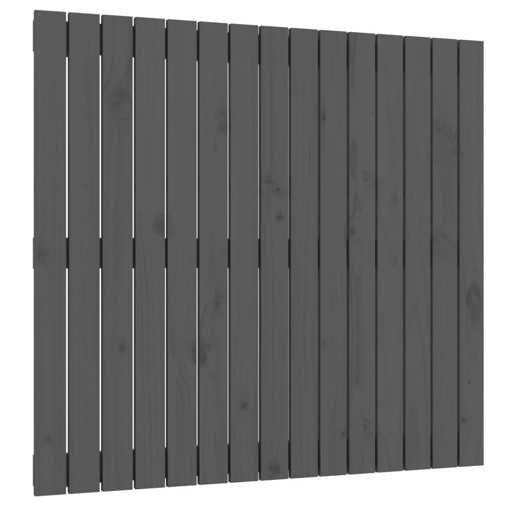 szürke tömör fenyőfa fali fejtámla 95,5 x 3 x 90 cm (824885)